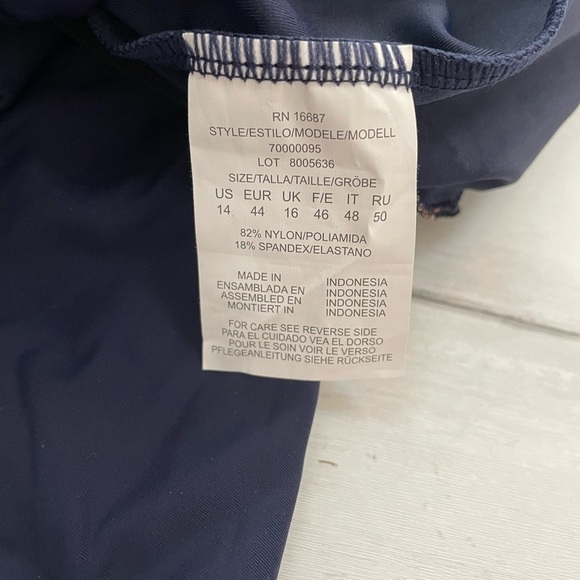 Swim Solutions Women's Colorblocked Tummy-Control Swimdress shirred front 14 - Picture 7 of 11